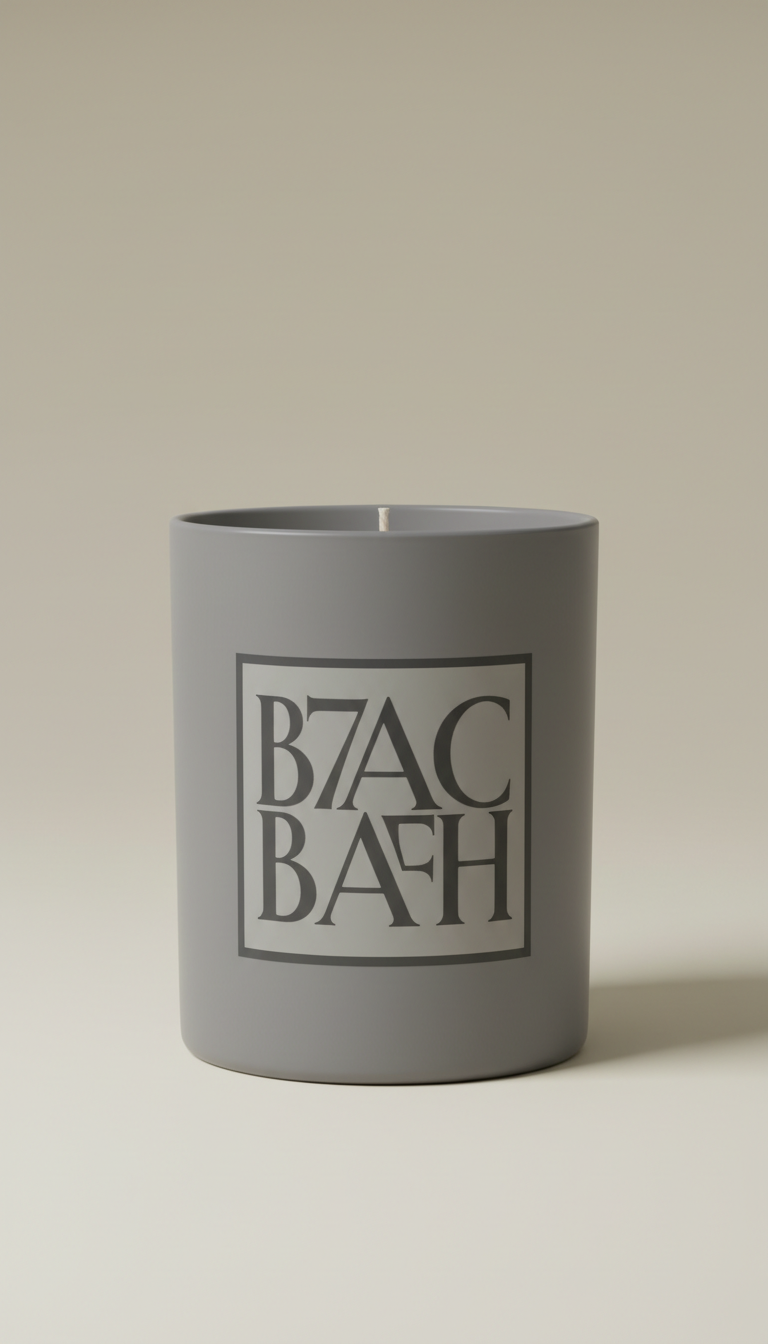 Stone Grey Matte Glass Candle