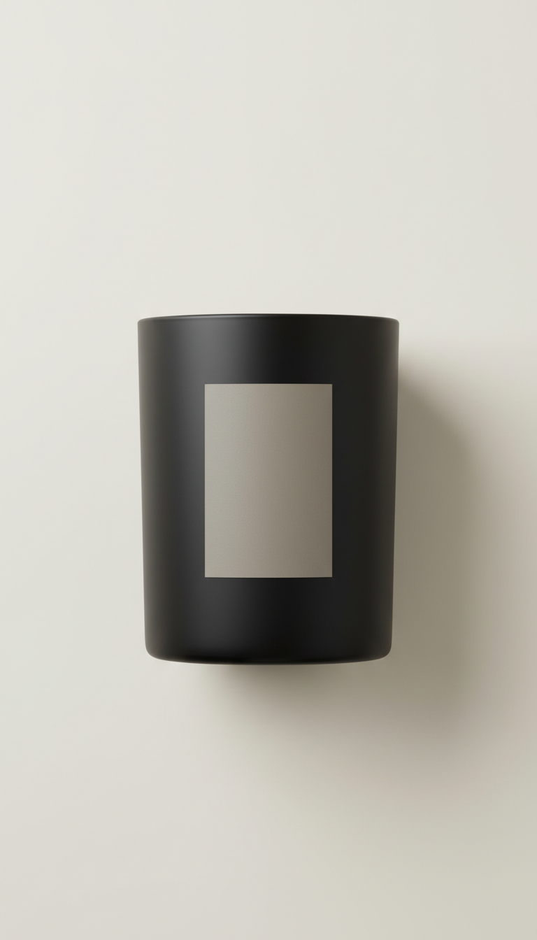 Charcoal Black Candle Minimalist Branding